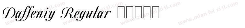 Daffeniy Regular字体转换